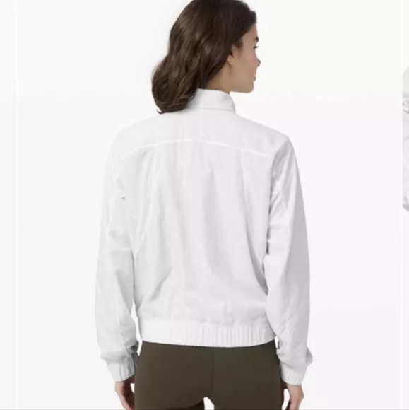 Lululemon Women's Bombs Away Jacket White/City Reversible Jacket Size 4 - Picture 4 of 16
